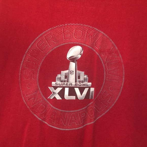 NFL Super Bowl Indianapolis XLVI 2012 Red TShirt - XL - Picture 3 of 5